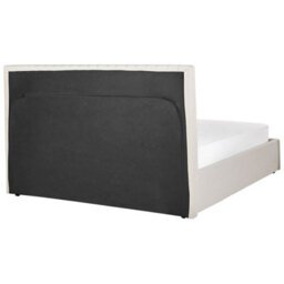 Beliani Ottoman Bed Fabric Vion 160 X 200 Cm (Eu King Size) Light Beige - thumbnail 8