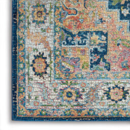 Blue/multi Rug, Floral Persian Rug, Stain-Resistant Traditional Luxurious Rug For Bedroom, & Dining Room-160Cm X 229Cm - thumbnail 8