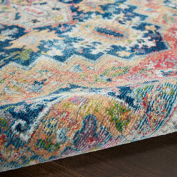 Blue/multi Rug, Floral Persian Rug, Stain-Resistant Traditional Luxurious Rug For Bedroom, & Dining Room-160Cm X 229Cm - thumbnail 7