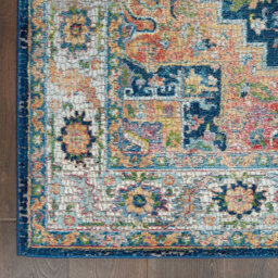 Blue/multi Rug, Floral Persian Rug, Stain-Resistant Traditional Luxurious Rug For Bedroom, & Dining Room-160Cm X 229Cm - thumbnail 6