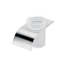 Plum&clay Jenna Wall Mounted Chrome Toothbrush Holder With Glass Tumbler