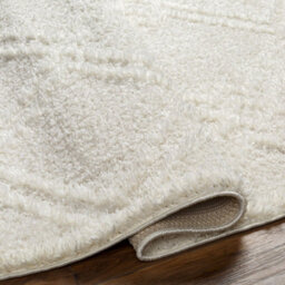 Afarin Boho Shaggy Beige White Area Rug-200Cm X 275Cm - thumbnail 5