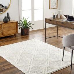 Afarin Boho Shaggy Beige White Area Rug-200Cm X 275Cm - thumbnail 2