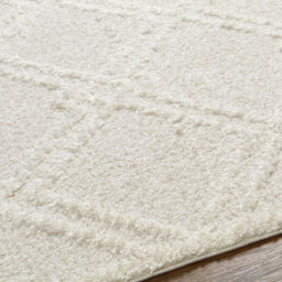 Afarin Boho Shaggy Beige White Area Rug-200Cm X 275Cm - thumbnail 3