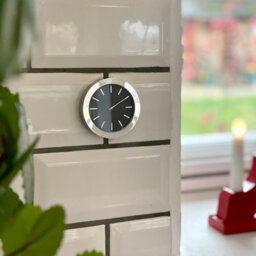 Smedbo Time - Clock In Polished Chrome/black Dial, Self-Adhesive - thumbnail 2
