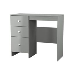 Yarmouth Ready Assembled Satin Grey 3 Drawer Non-Extendable Dressing Table (H)785mm (W)904mm (D)390mm - thumbnail 2