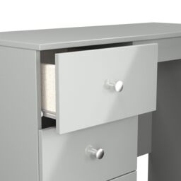Yarmouth Ready Assembled Satin Grey 3 Drawer Non-Extendable Dressing Table (H)785mm (W)904mm (D)390mm - thumbnail 3
