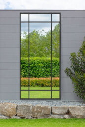 "Mirroroutlet - The Genestra - Black Contemporary Wall & Leaner Garden Mirror 71""x 33"" (180 X 85 Cm)" - thumbnail 2