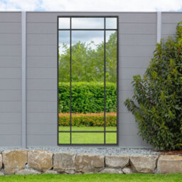 "Mirroroutlet - The Genestra - Black Contemporary Wall & Leaner Garden Mirror 71""x 33"" (180 X 85 Cm)" - thumbnail 1