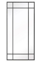 "Mirroroutlet - The Genestra - Black Contemporary Wall & Leaner Garden Mirror 71""x 33"" (180 X 85 Cm)" - thumbnail 3