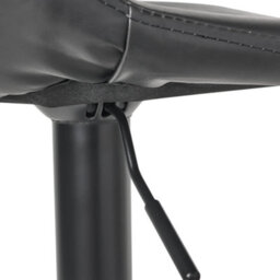 Wyld And Coco Ecolux Two Bar Stools Black Faux Leather Swivel Set Of 2 - Height Adjustable. - thumbnail 9