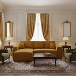 Malaga L Shaped Mdf Corner Sofa Bed With Storage And Pull Out Seat Loose Back Cushions Mustard Corduroy Left - thumbnail 2