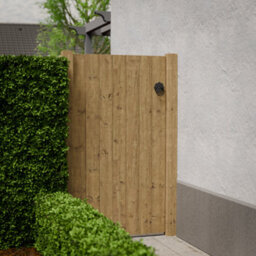 Ruby UK Ruby Padstow Wooden Garden Featheredge Gate 1.2M High - Classic Garden Access Gate 1550mm Wide Left Hand Hinge