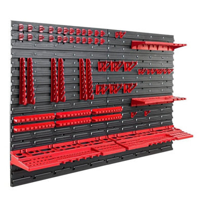 Garage Storage Bins Workshop Rack Shed Organizer Wall Mounted Tool Peg Board Set - image 1