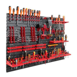 Garage Storage Bins Workshop Rack Shed Organizer Wall Mounted Tool Peg Board Set - thumbnail 5