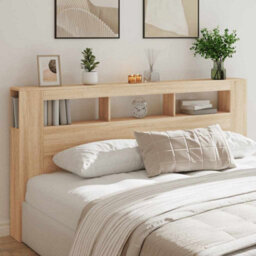Walplus Led Headboard Sonoma Oak 200 Cm Engineered Wood