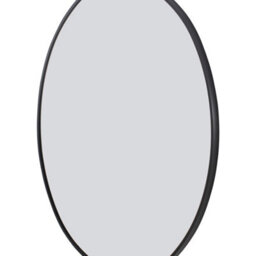 Living And Home Black Oval Aluminum Alloy Bathroom Mirror Hd Float Glass Wall Vanity Mirror 50X70Cm - thumbnail 5