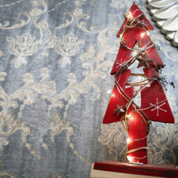 Shatchi 30Cm Red Tree Wooden Led Tree Tabletop Centrepiece Christmas Holiday Home Decoration With 20 Warm White Leds Green Tree - thumbnail 7