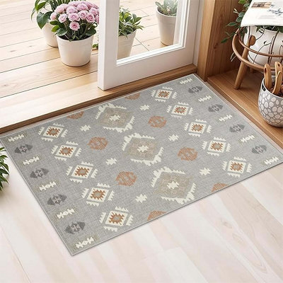Oxford Homeware Printed Rug, Non-Slip Pet Friendly, Area Rugs And Floor Rug, (Nova, 40X60Cm)