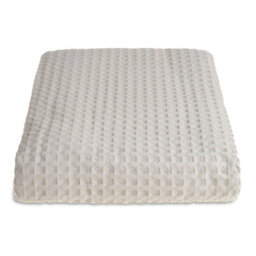 Allure Bath Fashions Luxury Super King Size Waffle Throw Blanket Bedspread 250 X 260Cm - Taupe - thumbnail 1