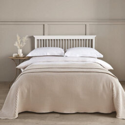 Allure Bath Fashions Luxury Super King Size Waffle Throw Blanket Bedspread 250 X 260Cm - Taupe - thumbnail 3