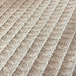Allure Bath Fashions Luxury Super King Size Waffle Throw Blanket Bedspread 250 X 260Cm - Taupe - thumbnail 4