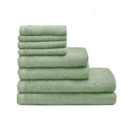 Catherine Lansfield Quick Dry Cotton 8 Piece Towel Set Sage Green - thumbnail 4