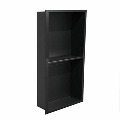Homestylestore Black Recessed Shower Niche Storage Shelf 340 X 640mm - image 1