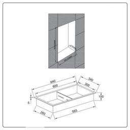 Homestylestore Black Recessed Shower Niche Storage Shelf 340 X 640mm - thumbnail 2
