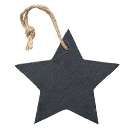 Midocean Slatestar Slate Star Christmas Hanging Decoration Black (One Size) - thumbnail 1