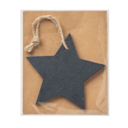 Midocean Slatestar Slate Star Christmas Hanging Decoration Black (One Size) - thumbnail 2
