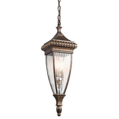 Luminosa Lighting Elstead Venetian Rain 2 Light Outdoor Ceiling Chain Lantern Brushed Bronze, E14 - image 1