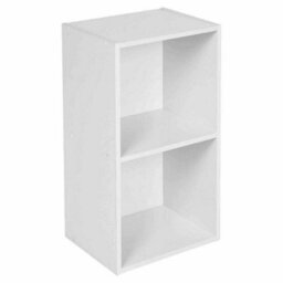 Urbn-Living Urbnliving Height 53.6Cm 2 Shelf Wooden Bookcase Shelving Colour White Display Storage Shelf Unit Shelves - thumbnail 1