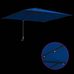 Berkfield Garden Parasol Azurblau 2.5 X 2.5 M Fabric - thumbnail 9