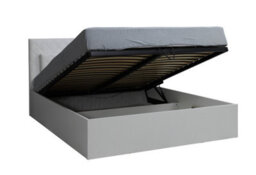 Arte  White Matt Ottoman Super King Bed 180Cm - Upholstered Led Headboard & Effortless Storage - thumbnail 1