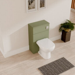 Floor Standing Wc Toilet Unit, 550mm - Satin Green Finish With Durable Modern Design, Compact Storage Solution - Balterley - thumbnail 3