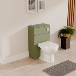 Floor Standing Wc Toilet Unit, 550mm - Satin Green Finish With Durable Modern Design, Compact Storage Solution - Balterley - thumbnail 4
