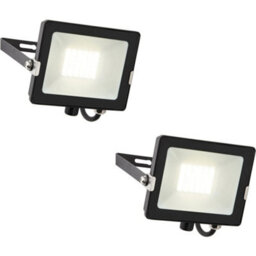2 Pack Outdoor Waterproof Led Floodlight - 30W Cool White Led - Matt Black - thumbnail 1