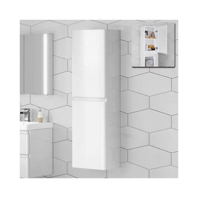 Ibathuk Denver 1400 Tall Cupboard Unit - White,wall Hung Tall Storage Unit - image 1