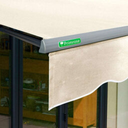 Primrose Awnings 4.0M X 3.0M Retractable Manual Half Cassette Charcoal Frame Ivory Awning Outdoor Patio Canopy - thumbnail 7