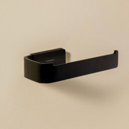 Cosmic Toilet Roll Holder, Self-Adhesive Or Screw-In, Stainless Steel, Hidden Fixings, Anti-Corrosion, Matt Black, Nea Collection - thumbnail 4