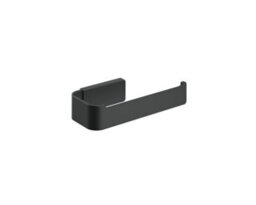 Cosmic Toilet Roll Holder, Self-Adhesive Or Screw-In, Stainless Steel, Hidden Fixings, Anti-Corrosion, Matt Black, Nea Collection