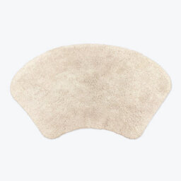 Allure Bath Fashions Curved Shower Mat 100% Cotton - Stone