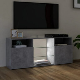 Berkfield Tv Cabinet With Led Lights Concrete Grey 120X30X50 Cm - thumbnail 5