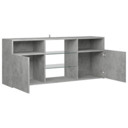 Berkfield Tv Cabinet With Led Lights Concrete Grey 120X30X50 Cm - thumbnail 8