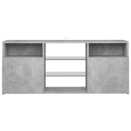 Berkfield Tv Cabinet With Led Lights Concrete Grey 120X30X50 Cm - thumbnail 9