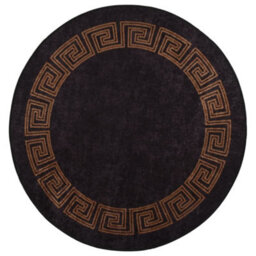 Walplus Rug Washable F120 Cm Black And Gold Anti Slip - thumbnail 1