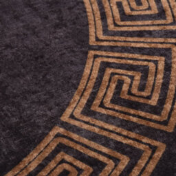 Walplus Rug Washable F120 Cm Black And Gold Anti Slip - thumbnail 3