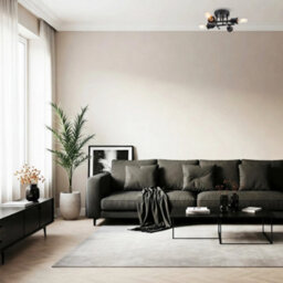 Happy Homewares Industrial Vintage Matte Black Ceiling Light Fixture With Classic Lampholders - thumbnail 7