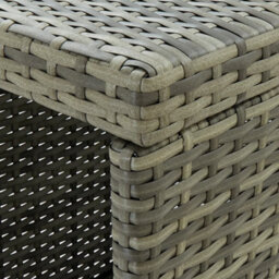 Berkfield Bar Table With Storage Rack Grey 120X60X110 Cm Poly Rattan - thumbnail 6